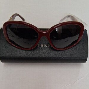 Burberry B4159 3403/8G Women’s Sunglasses Bordeaux/Gray 57mm New